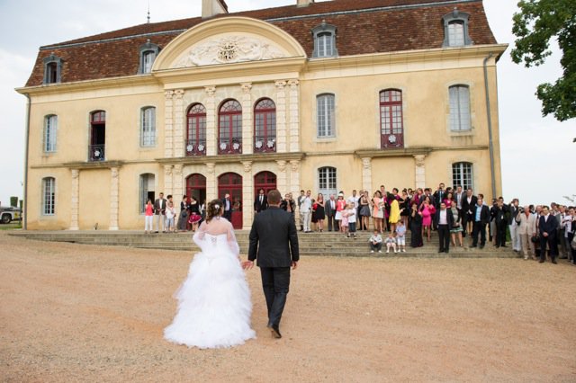 L'arrivée des mariés au Château Montus